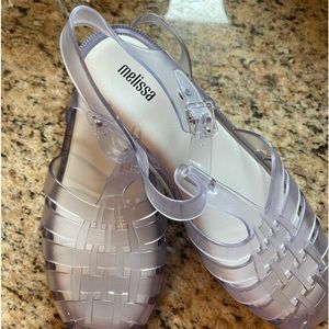 Brand new Clear Melissa fisherman jelly sandals